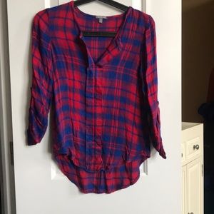 Flannel shirt blue and red xs